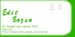 edit bozso business card