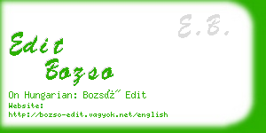 edit bozso business card